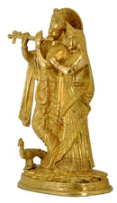 Radha Krishna Brass Statue For Temple
