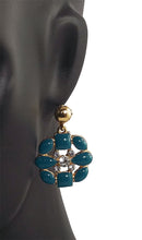 Blue Earrings For Women - Metal Dangle & Drop