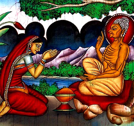 Buddha & Sujata - Batik Painting 45"