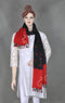 Red Black Bandhej Stole