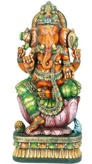 Lord of Success - Ganesha Wood Statue