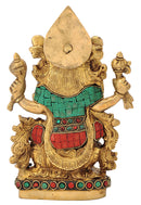 Unique Vighnaharta Ganesha Seated on Throne
