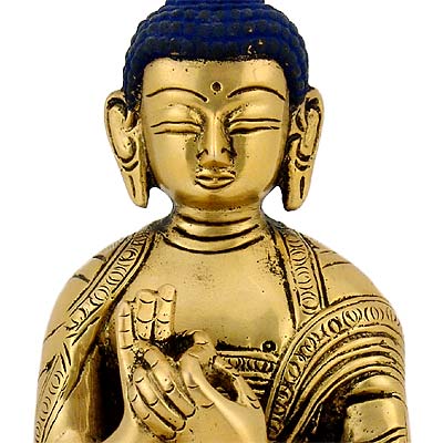 Buddha in Dharma Chakra Mudra - Brass Statue
