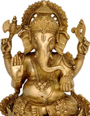 Mangalkari Ganesh - Brass Statue