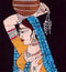 Bride with Water Pot - Batik Art Painting