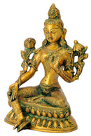 Tara Statue in Antique Golden Finish