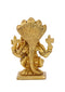 God Narasimha Lakshmi Brass Statuette 3.25"