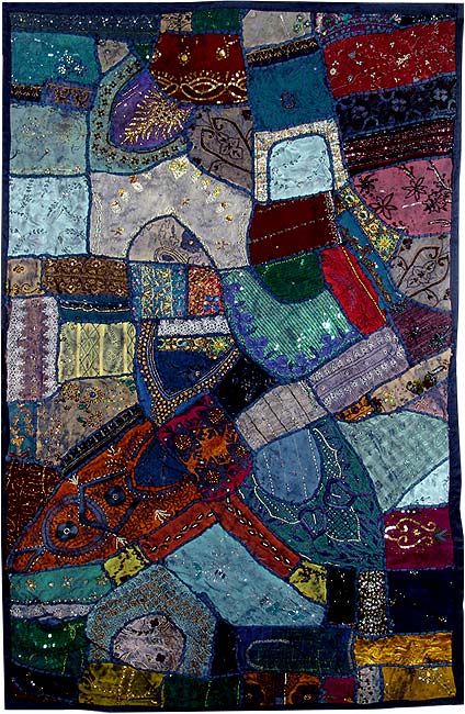 Summer Midnight - Patchwork Wall Hanging