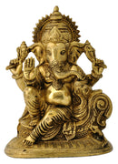 Blessing Lord Vinayaka Brass Idol