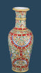 Marble Vase with Golden Leaf and Kundan Work