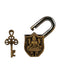 Goddess Maha Lakshmi Vintage Look Brass Lock