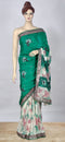Embroidered Sea Green Fusion Sari with Sequins Work