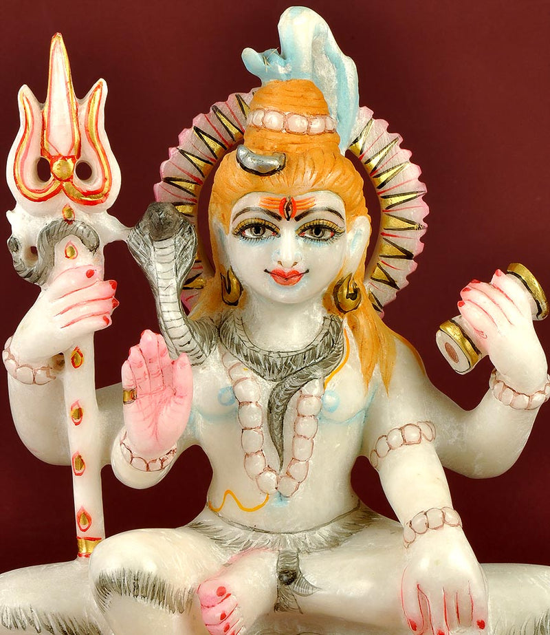 Lord Shiv Shankar - Marble Sculpture