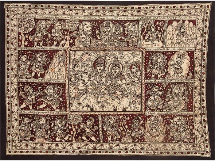 Story of Goddess Sati - Kalamkari Painting