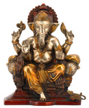 Ganesha Seated on Throne 9.50"