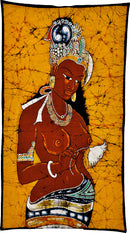 Engrossed Princess - Ajanta Art Style Batik Painting