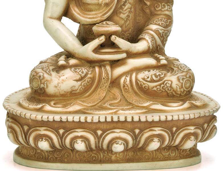 Medicine Buddha - Antiquated Resin Statue