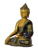 Earth Touching Buddha Brass Statuette