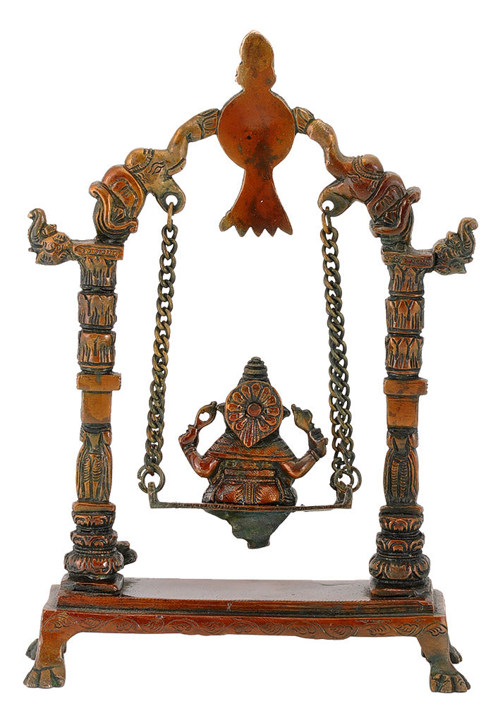 Ganesha on Jhula - Brass Statue