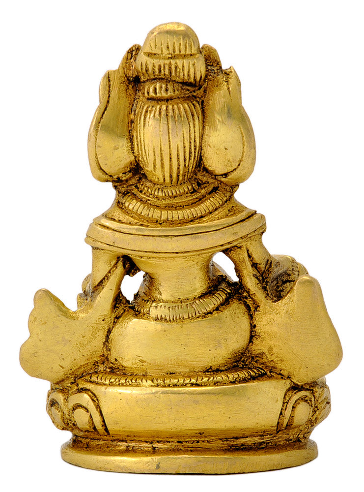God of Wealth Kuber Brass Figure