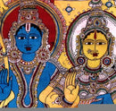 Lord Rama with Family - Kalamkari Painting