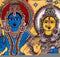 Lord Rama with Family - Kalamkari Painting