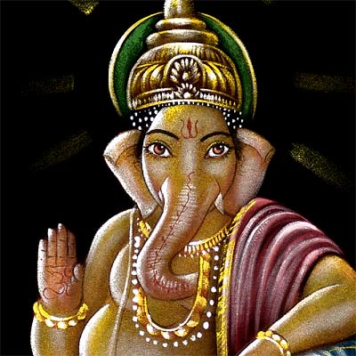 "Jai Deva Ganesha" Velvet Painting