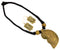 'Tribal Saga' necklace with metallic pendant