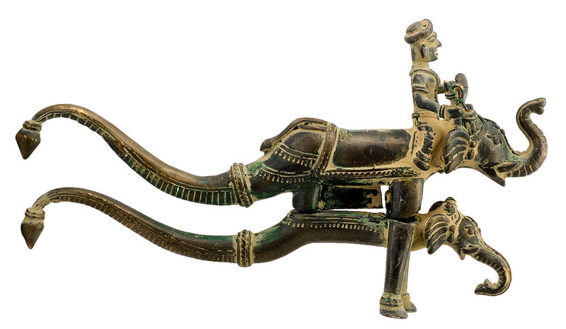 Elephant Rider Antiqauted Brass Nut Cutter