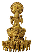 Lord Surya on Chariot Drawn By His Seven Horses