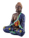 Meditating  Buddha - Painted Fiberglass Statue