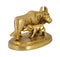Small Cow and Calf Brass Showpiece