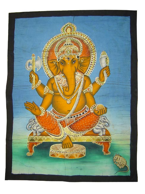 Lord Vinayak-Indian Batik Art Painting