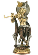 'Bansidhar Krishna' Brass Sculpture