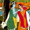 Radha Krishna on the Bank of Yamuna - Batik Painting