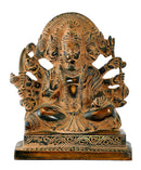 Panchmukhi Hanuman Rustic Finish Brass Figurine