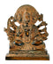 Panchmukhi Hanuman Rustic Finish Brass Figurine