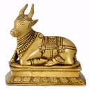 Holy Nandi Bull Figurine in Brass