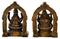 Antiquated Brass Lakshmi Ganesh Figurines