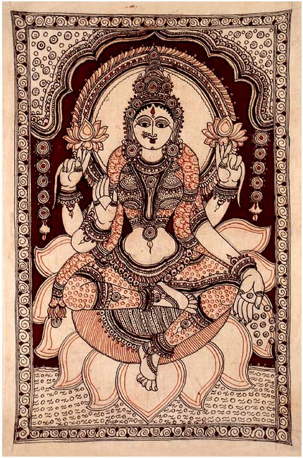 Goddess Maha Laxmi - Kalamkari Painting