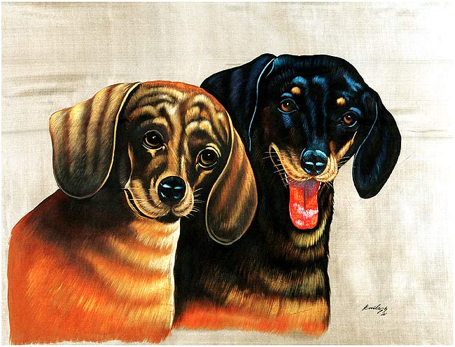 We are Best Friends - Silk Painting