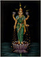 "Goddess Dhan Lakshmi" Handmade Velvet Painting