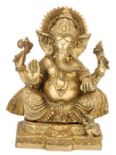 Lambodar Ganpati - Brass Sculpture 10.50"