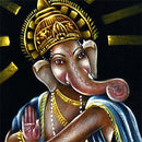 Dance of Gajanan - Handmade Painting on Velvet 28"