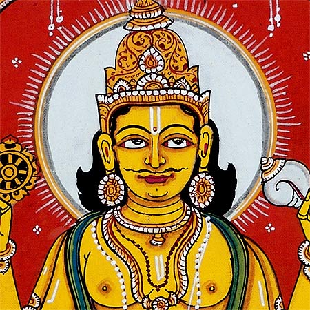 'Lord Matsya' Vishnu Dashavtar Patachitra Painting