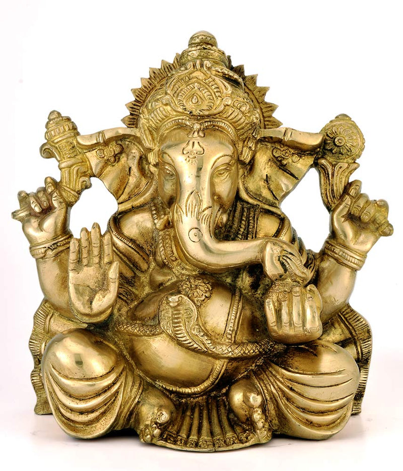 Pot Belly Vinayaka - Brass Sculpture