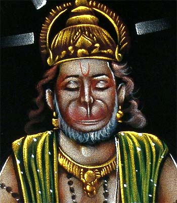 Great Devotee of Lord Ram 'Hanuman" Handmade Painting