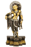 Standing Lady with Pot - Brass Statue
