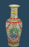 Marble Vase with Golden Leaf and Kundan Work