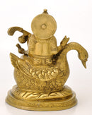 Devi Saraswati Seated on Swan 7.25"
